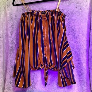 crop top off shoulders